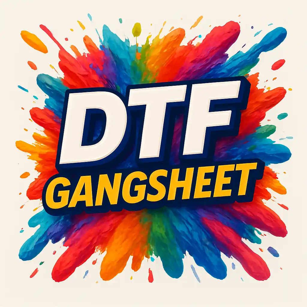 Colorful DTF gangsheet design.